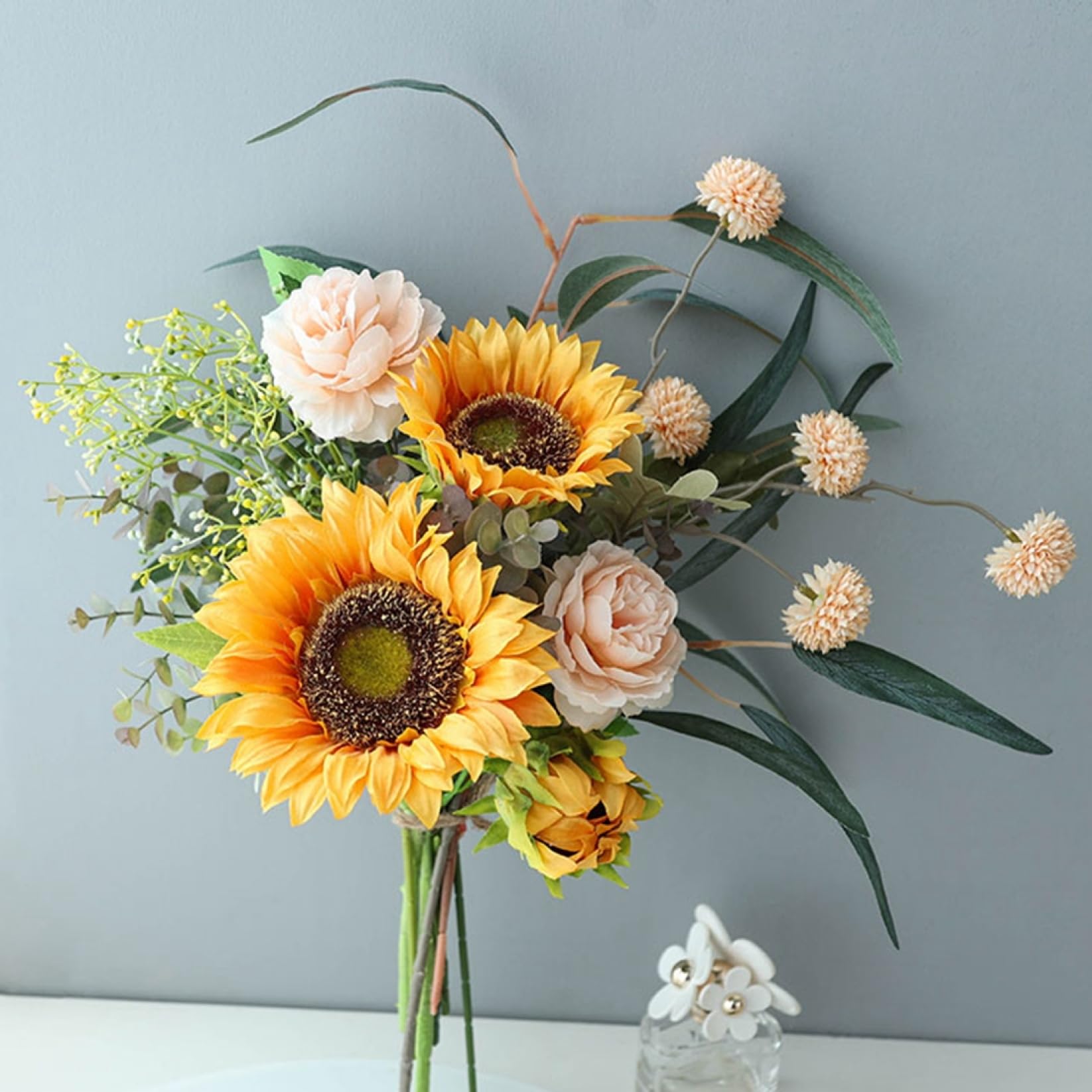 フラワーアレンジ　花瓶付き　ひまわり　造花無し　プリザーブドフラワー フラワーアレンジ 花瓶付き ひまわり 造花無し プリザーブドフラワー