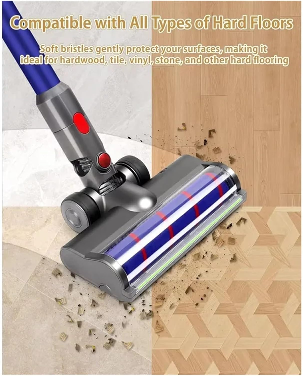 LED Dust Detection Floor Head, Compatible with Dyson, Hard Floor Replacement