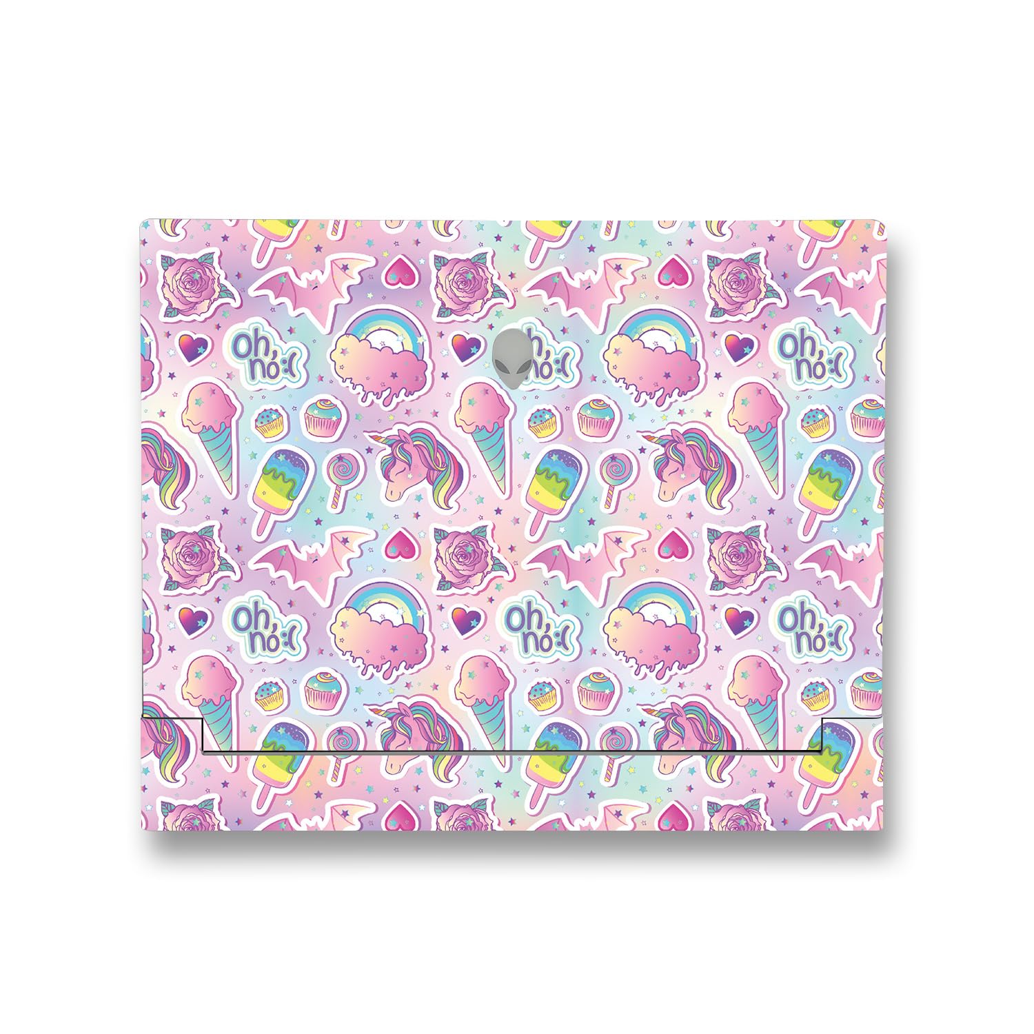 MightySkins Skin Compatible with Alienware X14 R2 (2023) Full Wrap Kit - Unicorn Popsicle | Protective, Durable, and Unique Vinyl Decal wrap Cover | Easy to Apply &amp; Change Styles | Made in The USA