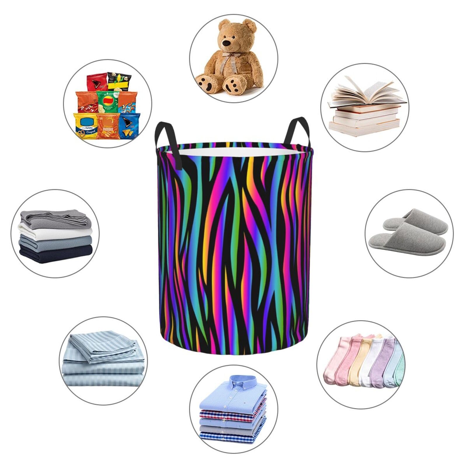 Panier à Linge Pliable LGBT Pride – Motif Arc-en-Ciel, Tissu Oxford Résistant, Poignées Renforcées, Idéal Chambre, Voyage, Dortoir Ou Camping