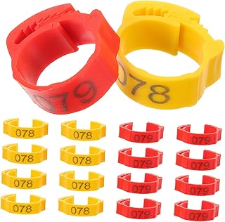 CORHAD 200 Pçs Etiqueta Guias Anéis De Perna De Frango De Plástico Bandas De Perna De Identificação De Frango Bandas De Perna De Pássaro De Estimação Etiquetas De Frango Para Pernas