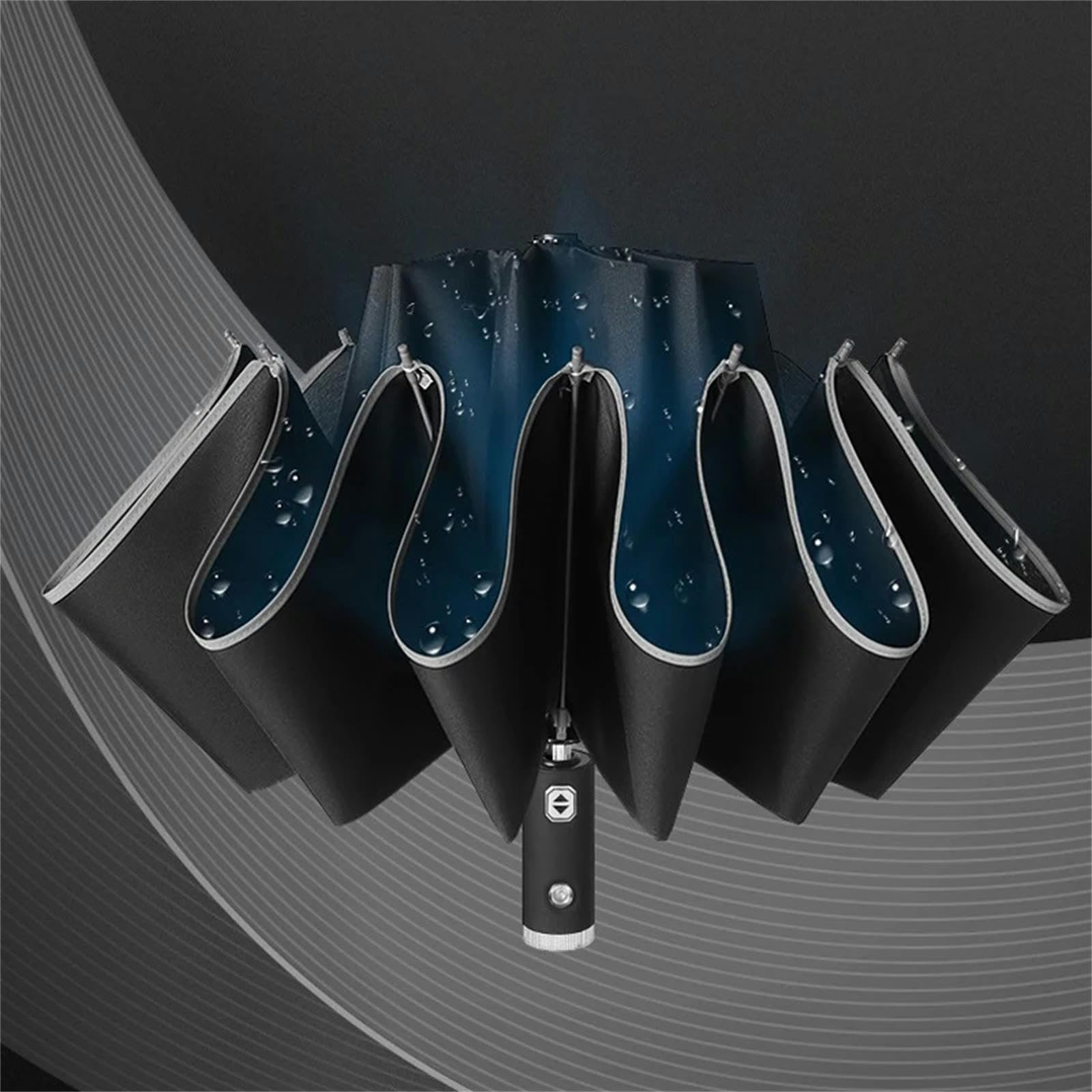 Ombrello Auto Open Close Ombrello Inverso Led Ad Emissione Luminosa Dieci Ossa Business Ombrello