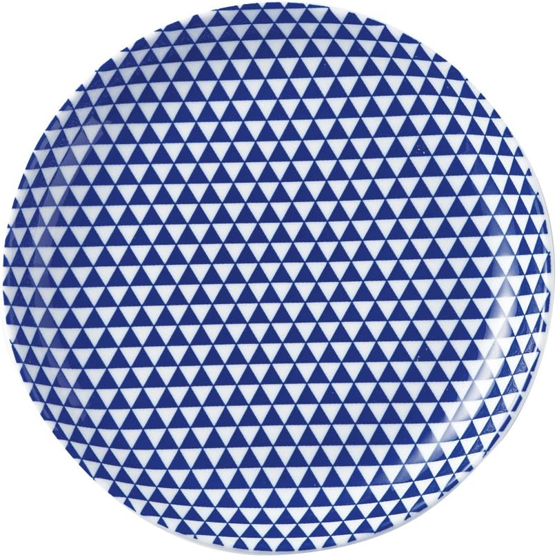 AMK-1757404 Mountain Grate, Blue, 9.1 inches (23 cm) Round Plate