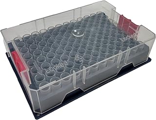 BioExcell - Corning 7496 0.5 ML Storage Tubes/CryoVials Without Caps, 2D DataMatrix Barcoded, Racked in 96 Well SBS Plates, w Lock Lid (CASE of 960)