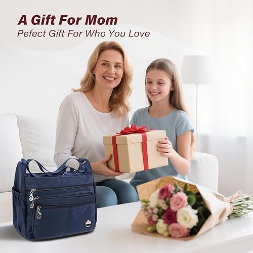 Miniatura 8 de Bolsos cruzados para mujeres, espaciosos con múltiples bolsillos, bolso de hombro para damas, cartera cruzada de moda tipo tote con asa superior y