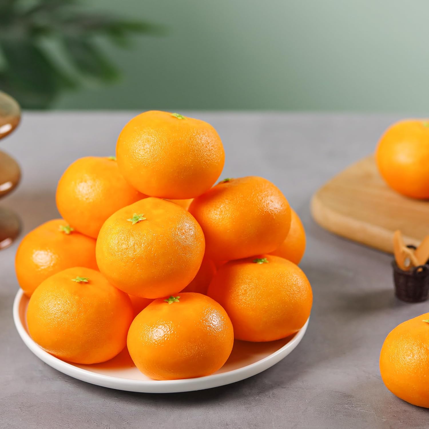 Toopify 30 Pcs Artificial Oranges, Decorative Fake Oranges for Decoration Lifelike, Realistic Fake Fruit Oranges for Christmas Home Kitchen Festival Party Decoration