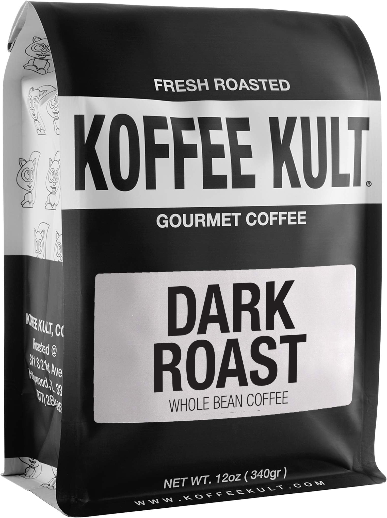 Dark Roast Coffee Beans - Rich & Bold with Chocolate & Cinnamon Notes, Smooth Finish 100% Arabica, Ethically Sourced Resealable 12oz package