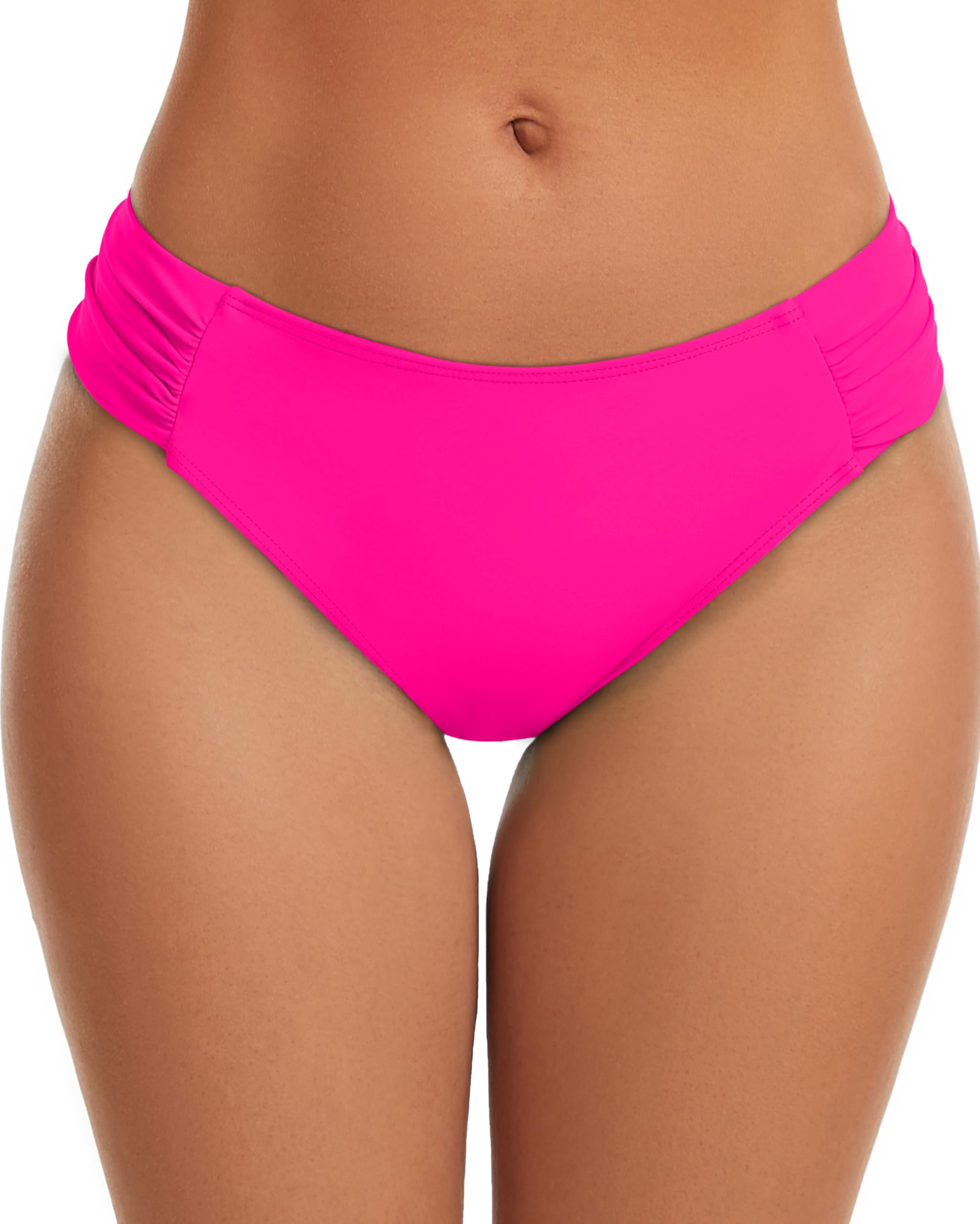 Women's Full Coverage Ruched Bikini Bottom