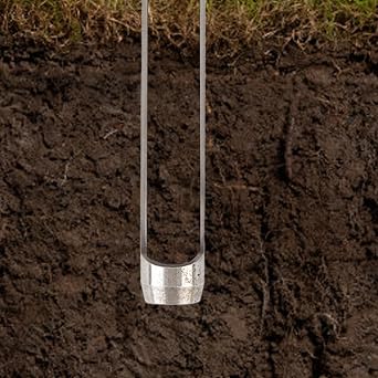 Generic 2 Pcs Soil Sampler Probe, Stainless Steel Soil Analysis Kit, Reusable Sample Bags with T Handle, Ideal for Garden, Lawn & Forestry