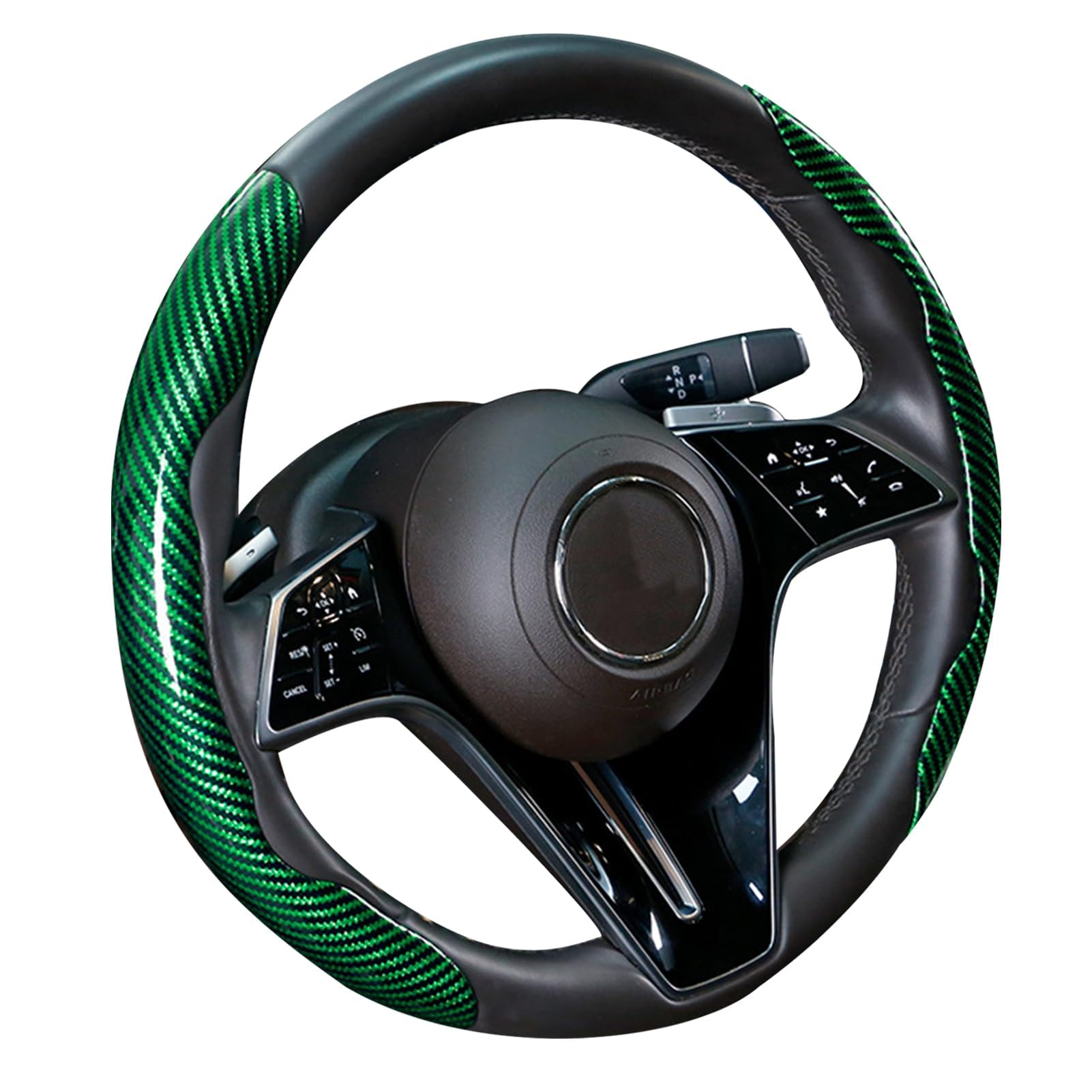 YBZNCASC Steering Wheel Cover, for Audi e-tron GE SUV 55/50/S 2018 2019 2020 2021 2022 2023 Car Steering Wheel Protector Anti Slip Breathable Comfortable Grip Automotive Interior Accessories,D