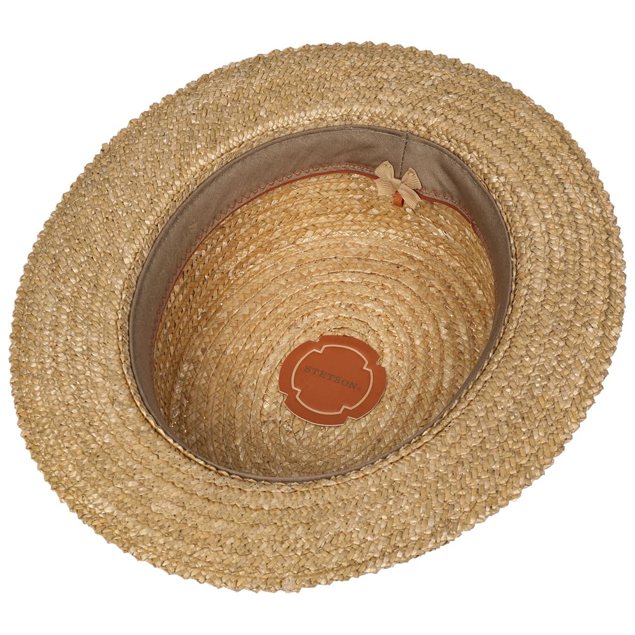 Stetson Cappello in Paglia di Grano Boater Donna/Uomo - Estivo da Sole con Nastro Grosgrain Estate Primavera/Estate