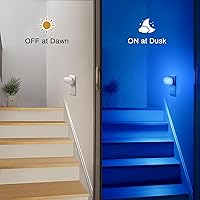 Vista 4 de DORESshop Blue Night Light, Auto On/Off, 0-100 LM Adjustable Brightness, Dimmable Plug Into Wall Night Light for Kids Room, Bedroom, Stair Lights