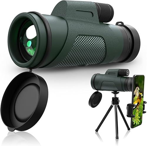 Miniatura 16 de Telescopio monocular de alta potencia de 8 x 42 para adultos, óptica de alta definición, compacto y portátil, enfoque con una sola mano, amplio Negro