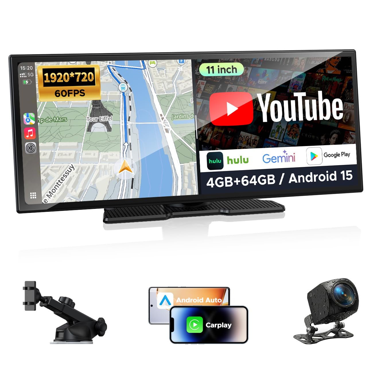 Topexplore 11" AI CarPlay Screen
