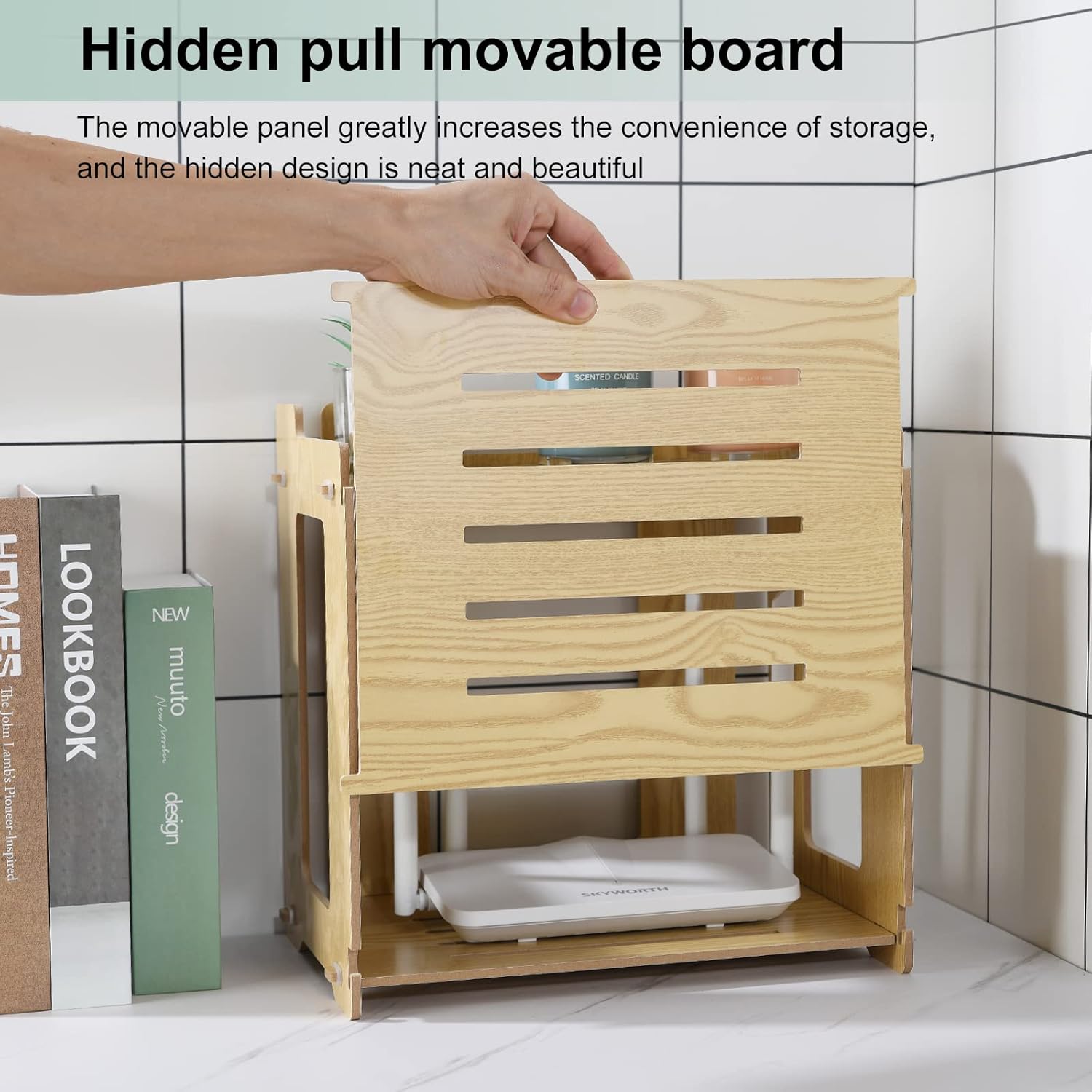 Buy BEARUT Router Shelf Wireless WiFi Modem MDF Shelf Router Cover