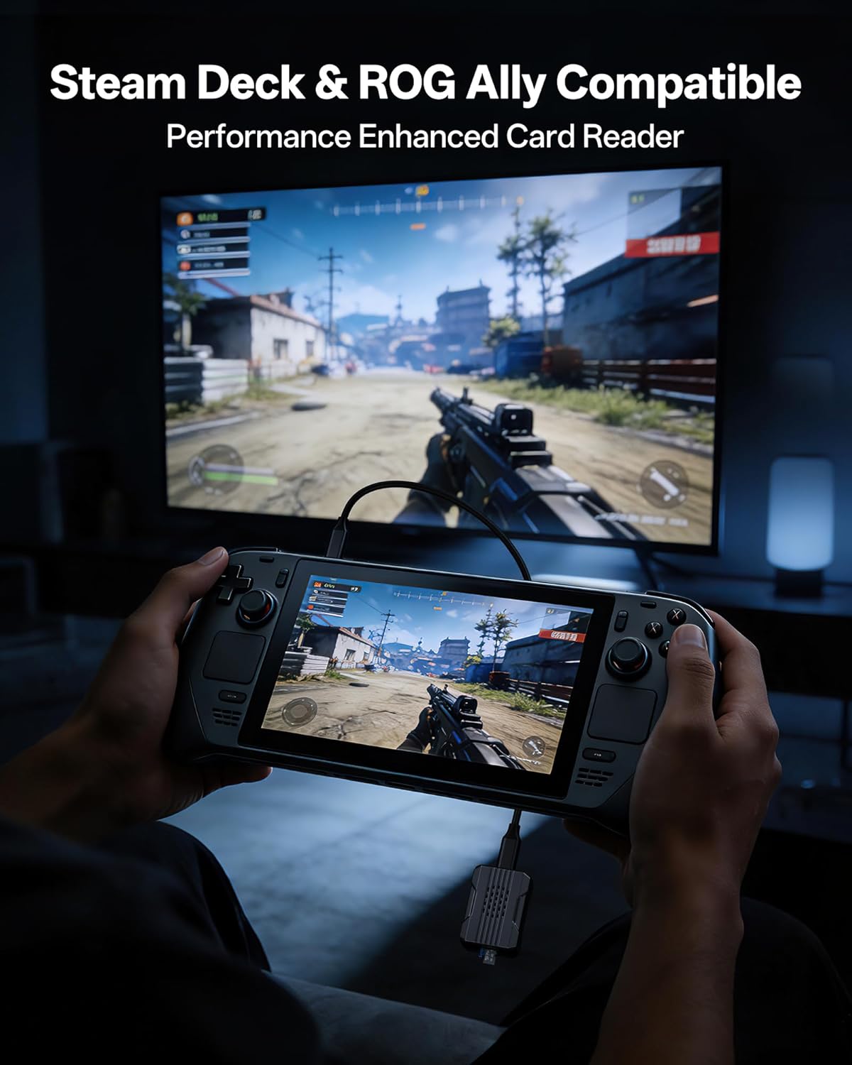 microSD Express Card Reader 880MB/s Read, Selore High Speed SD Card Reader USB-C&USB-A, Dual Slot Memory Card Reader for microSD SDXC SDHC Express for iPhone, Laptop, MacBook