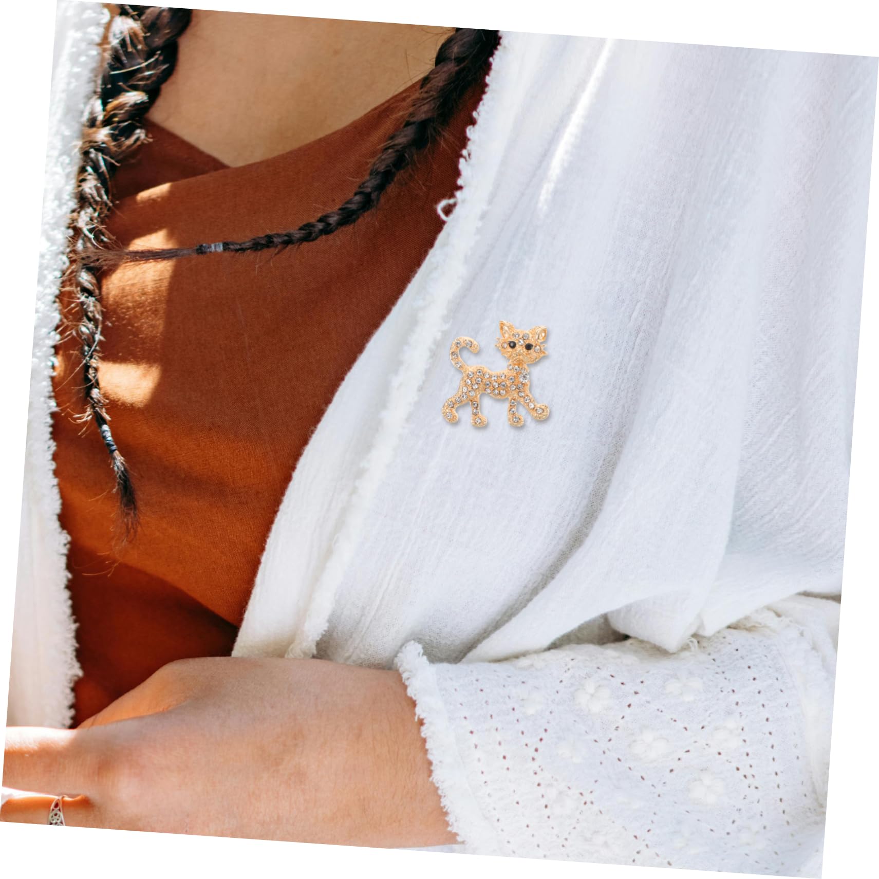 Broches de Moda con Forma de Gato, Lindos, con Diamantes de imitación, Accesorios para Bolsos y Solapas de Animales adorables para Mujeres.