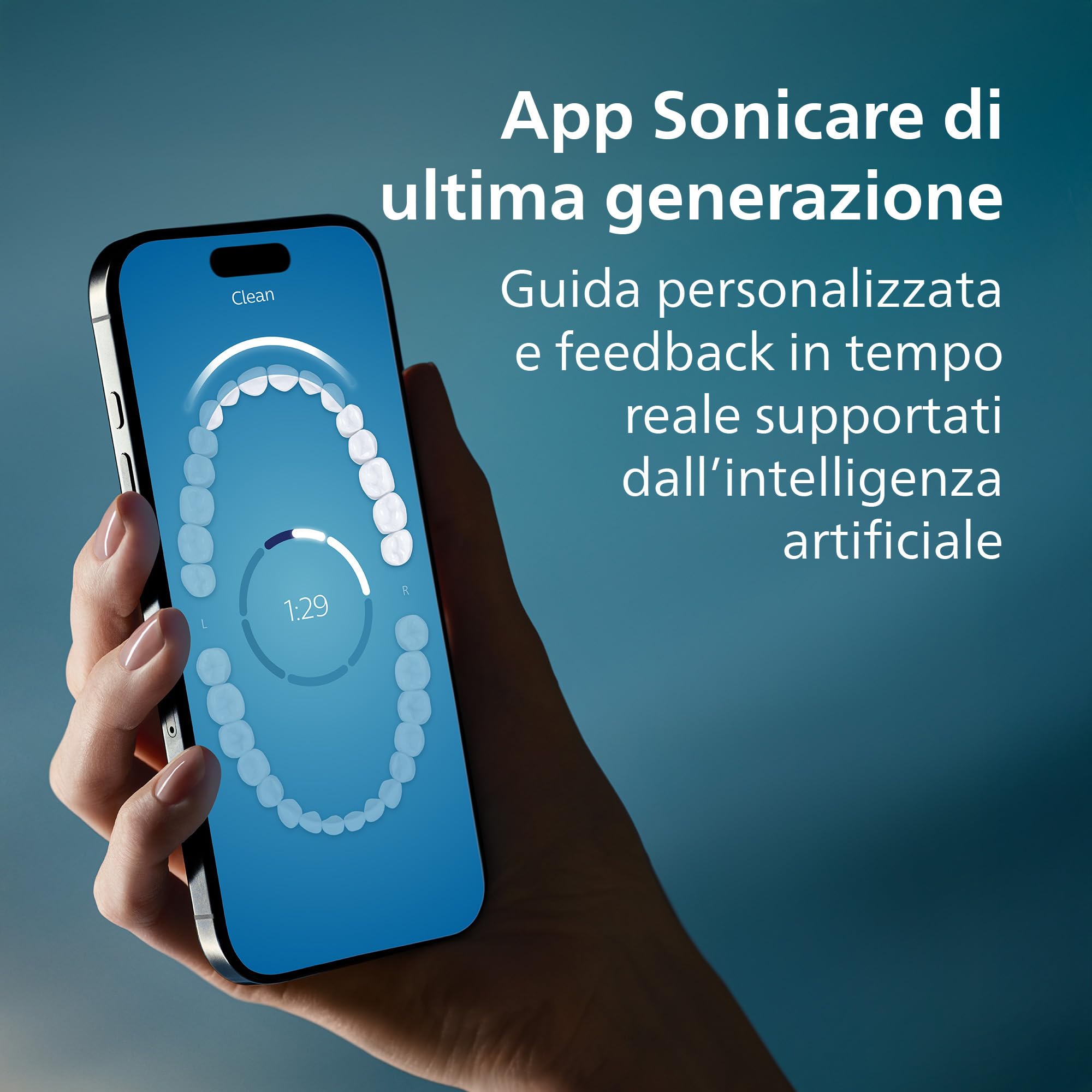 Philips Sonicare DiamondClean Prestige 9900 - Spazzolino elettrico sonico con 1 testina Premium All-in-One A3 e custodia di ricarica blu notte modello HX9992/12