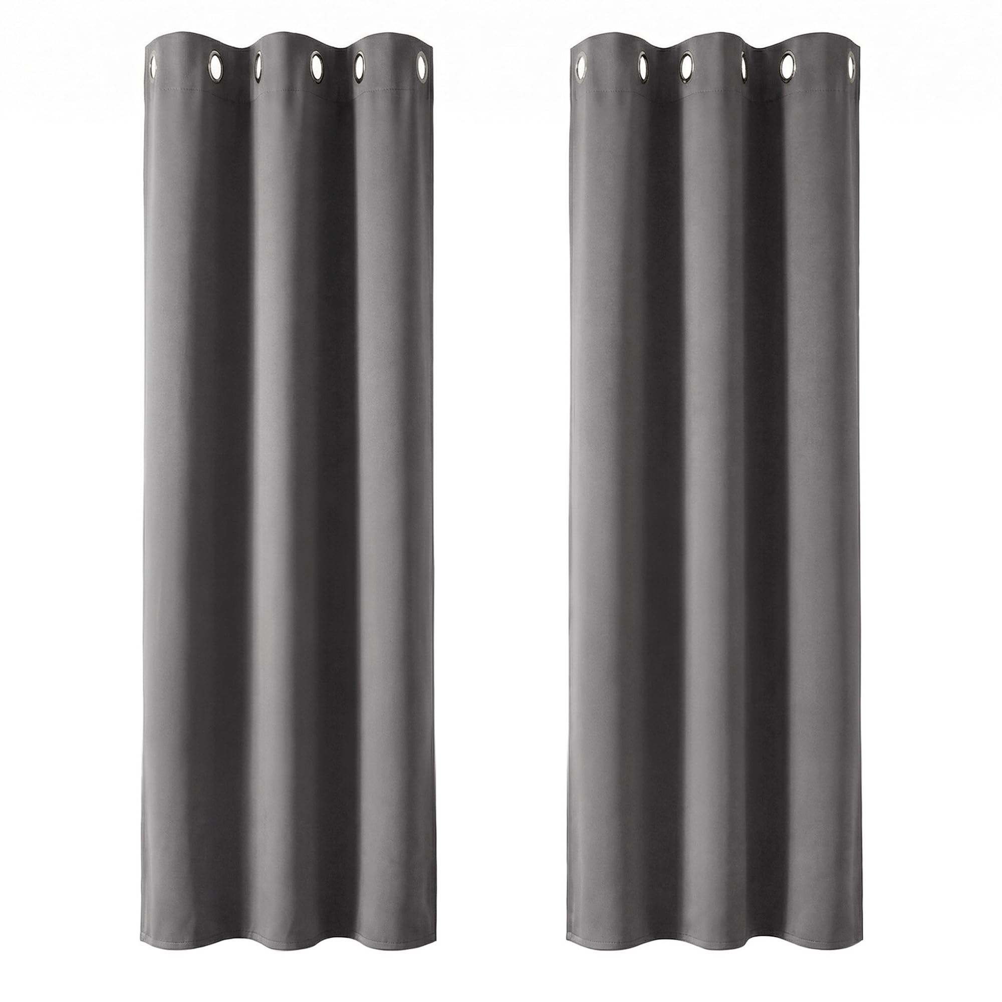 Deconovo Black Curtains Bedroom 52 x 84 Inch Thermal Insulated Energy Saving Eyelet Blackout Curtains for Living Room Black 1 PAIR — view 61