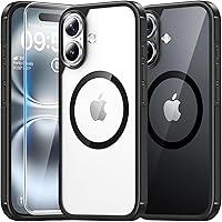 Vista 132 de TAURI Funda magnética 5 en 1 diseñada para iPhone 14 para iPhone 13, [compatible con MagSafe] con 2 protectores de pantalla + 2 protectores de lente