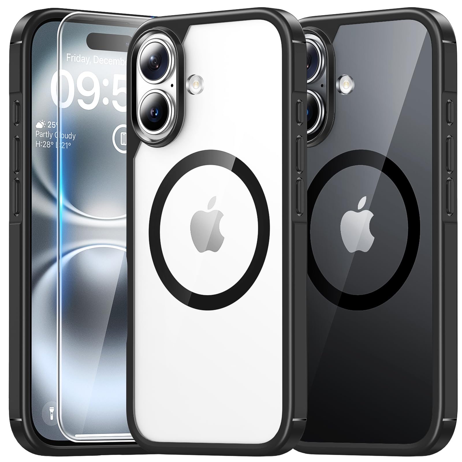 TAURI Funda para iPhone 13/iPhone 14, Compatible con MagSafe [No amarillea] con Vidrio Templado, Carcasa Nueva para iPhone 13/iPhone 14,Funda Ultra Fina antichoque - Transparente — view 18