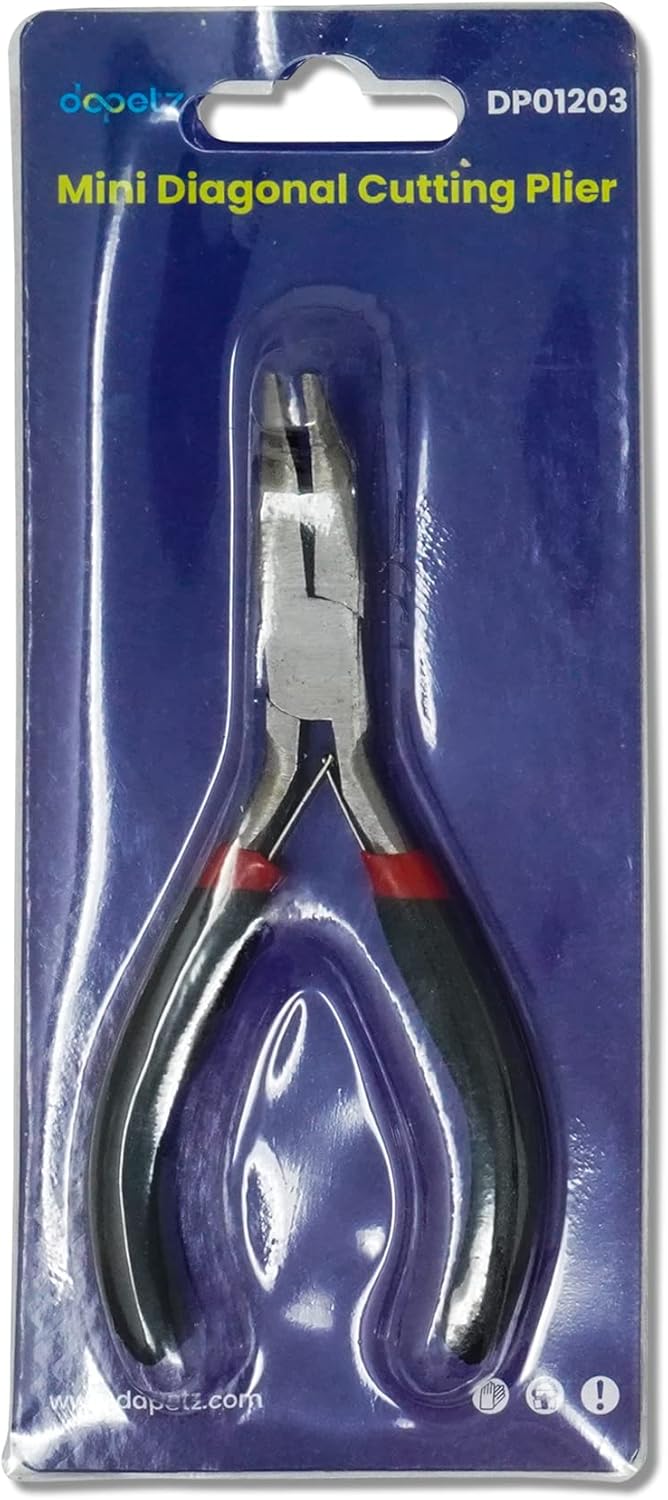 Dapetz Mini Needle Nose Side Bent Pliers Small Hand DIY Jaw Width 11mm Length 125mm