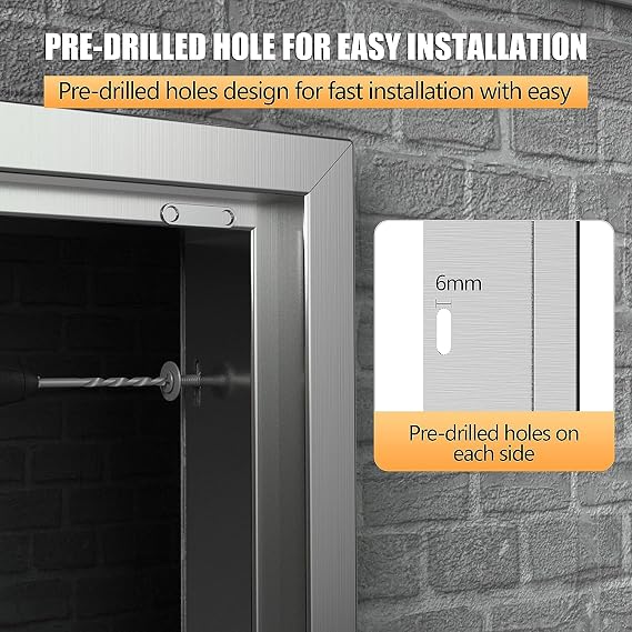 BBQ Access Single Door 17W x 24H Inch Stainless Steel Weatherproof Outdoor Kitchen Doors for Island and Cabinet