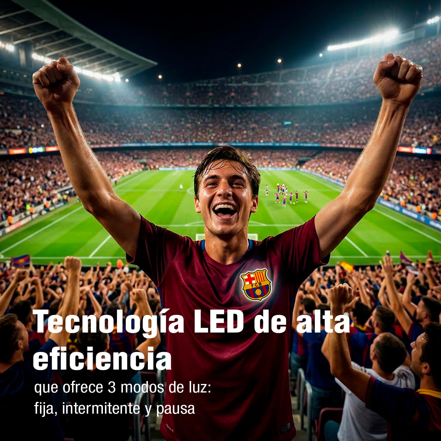 Escudo Portátil Luz LED Real Madrid Barça Valencia F.C. Benfica Batería Recargable 3 Modos de Luz