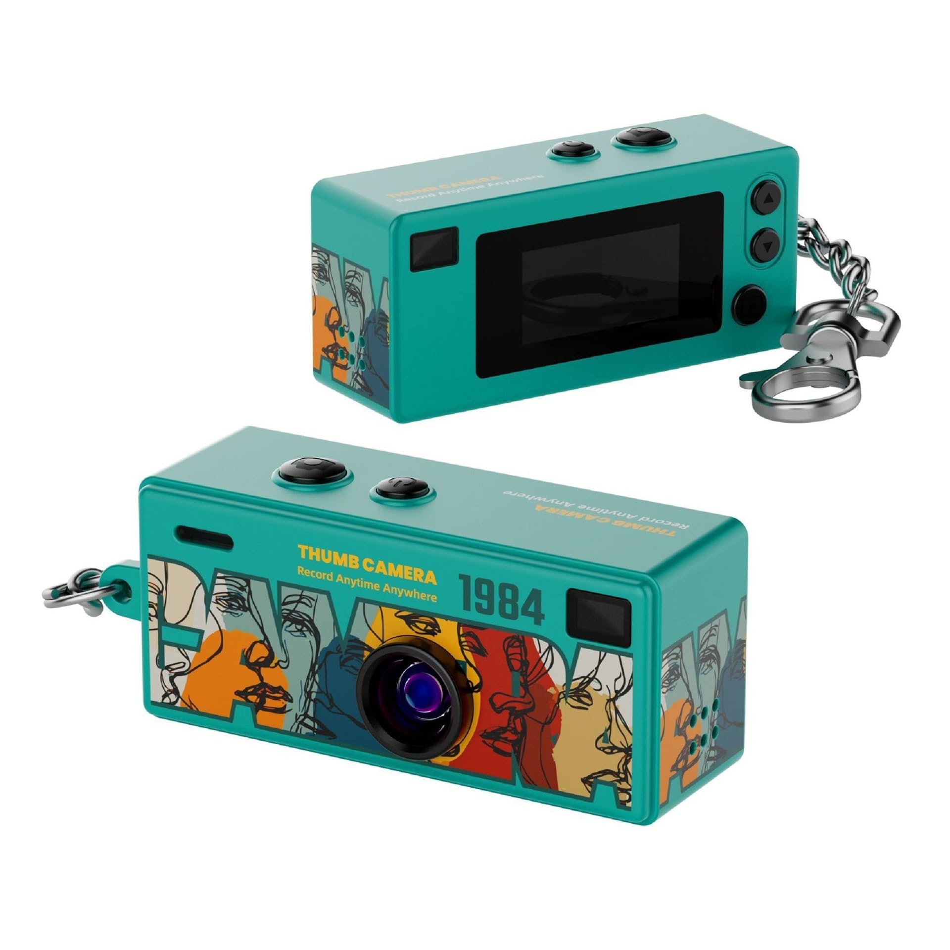 1080P Retro Mini Thumb Keychain Action Camera, 0.96 Inch Screen Audio Video Recorder Support Memory Card Portable Cam-picture-30