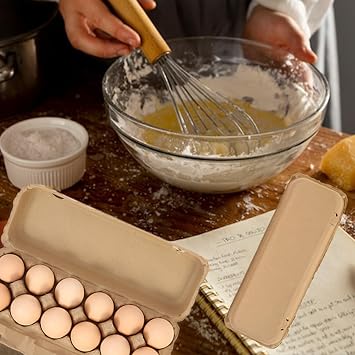 15 Pack Egg Cartons Bulk, 2x6 Style Paper Pulp Egg Cartons