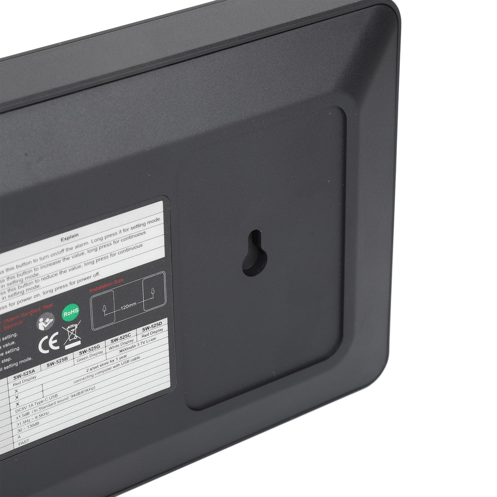 CHICIRIS Decibel Messgerät Hohe Genauigkeit Wandmontagelte Leser für Home School Office Factory ABS