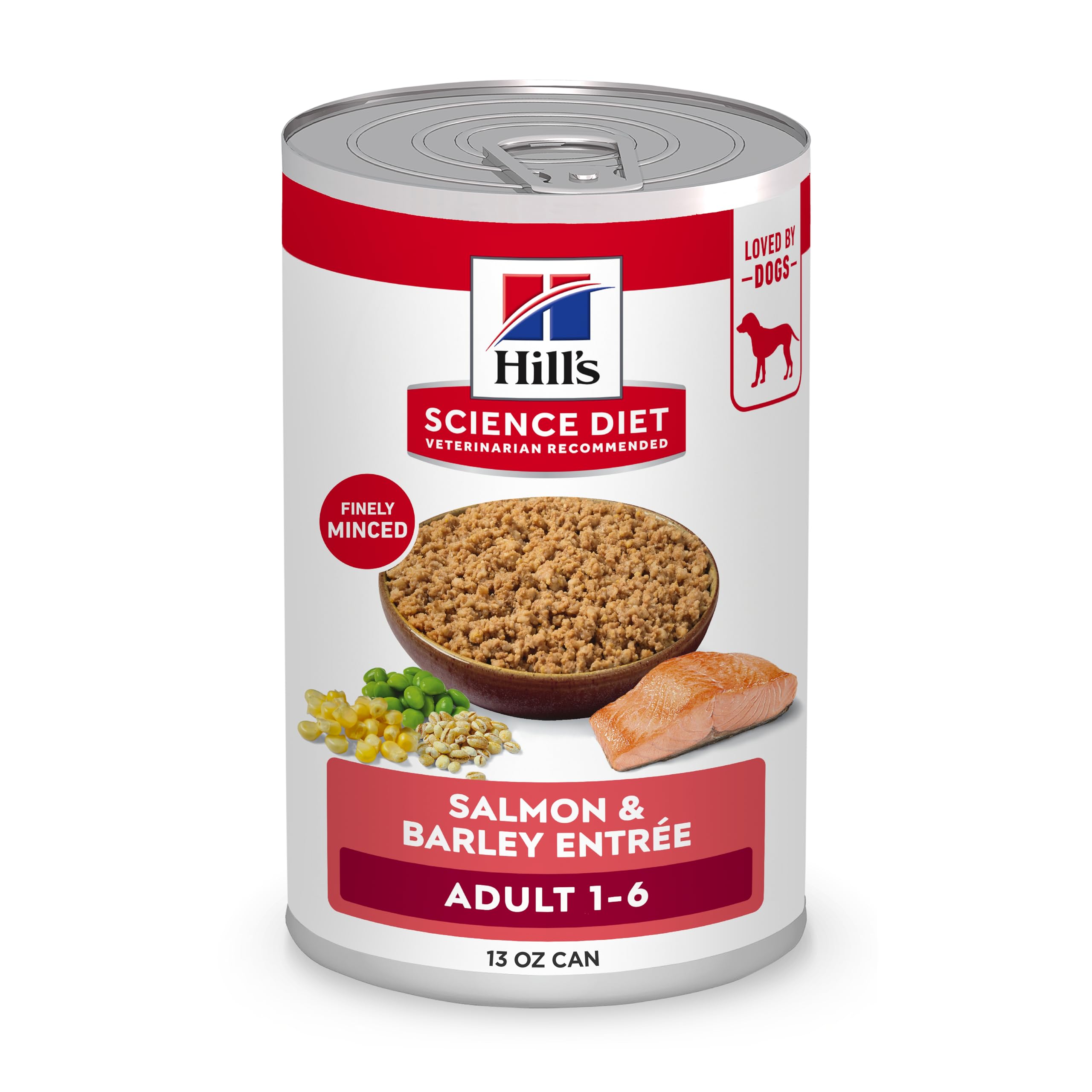 Hill's Science Diet Adult 1-6 Wet Dog Food, Salmon & Barley, 13 oz