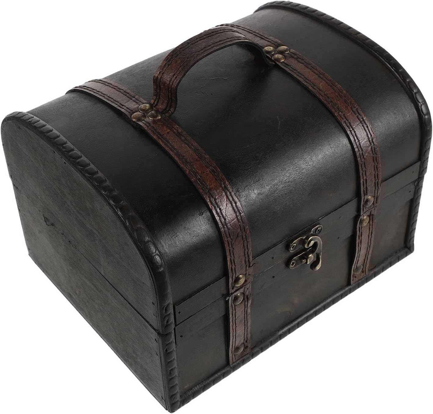LIOOBO Vintage Wooden Jewelry Box Portable Tabletop Storage Case for Necklace Earrings Rings with Multifunctional Storage and Excellent Protection for Escape Room Accessories and Decor