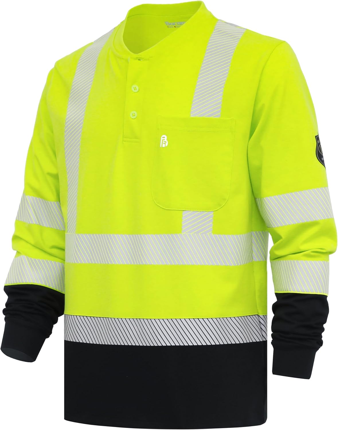 BOCOMAL FR Shirts Hi-Vis High Visibility Reflective Flame Resistant/Fire Retardant Shirt 7oz Men's Safety Shirts - Image 3