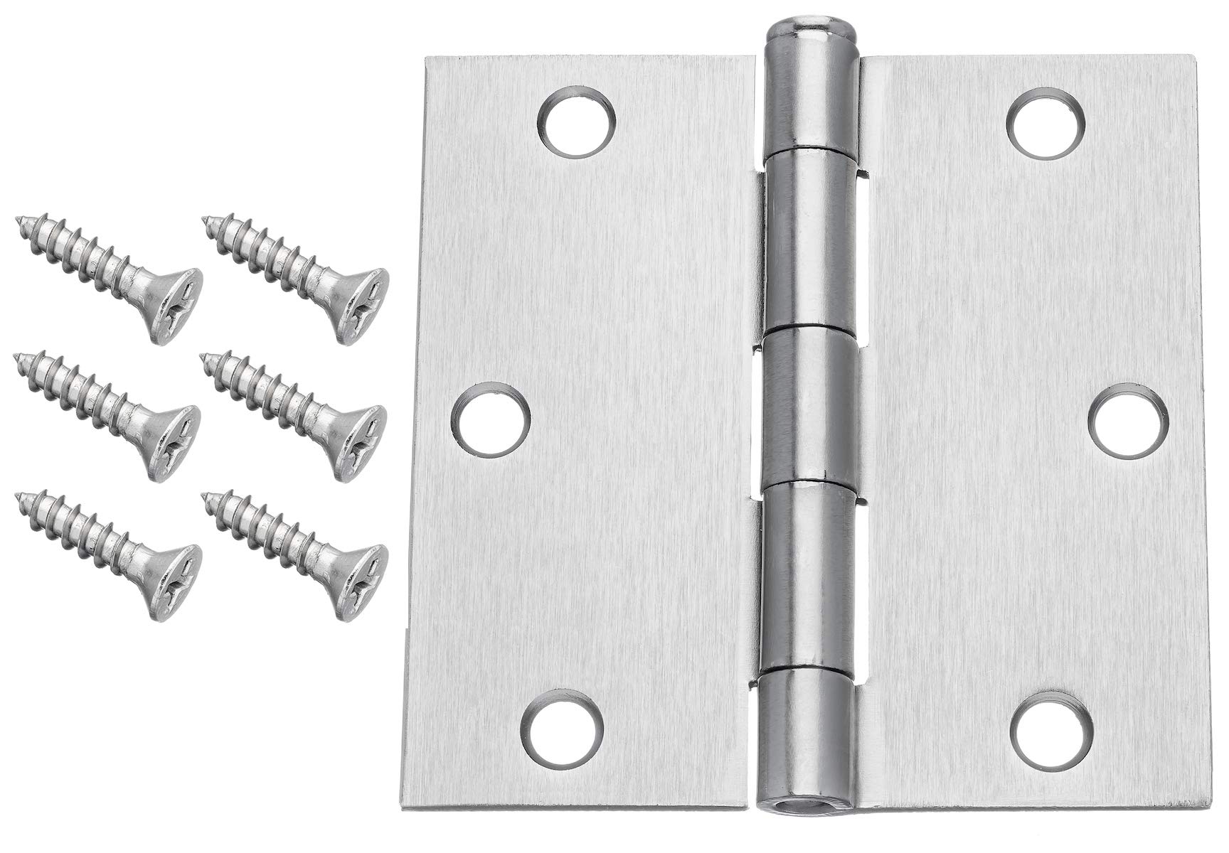 Dynasty Hardware 3–1/5,1 cm Tür Scharnier Square Ecke, Satin Nickel, 18er