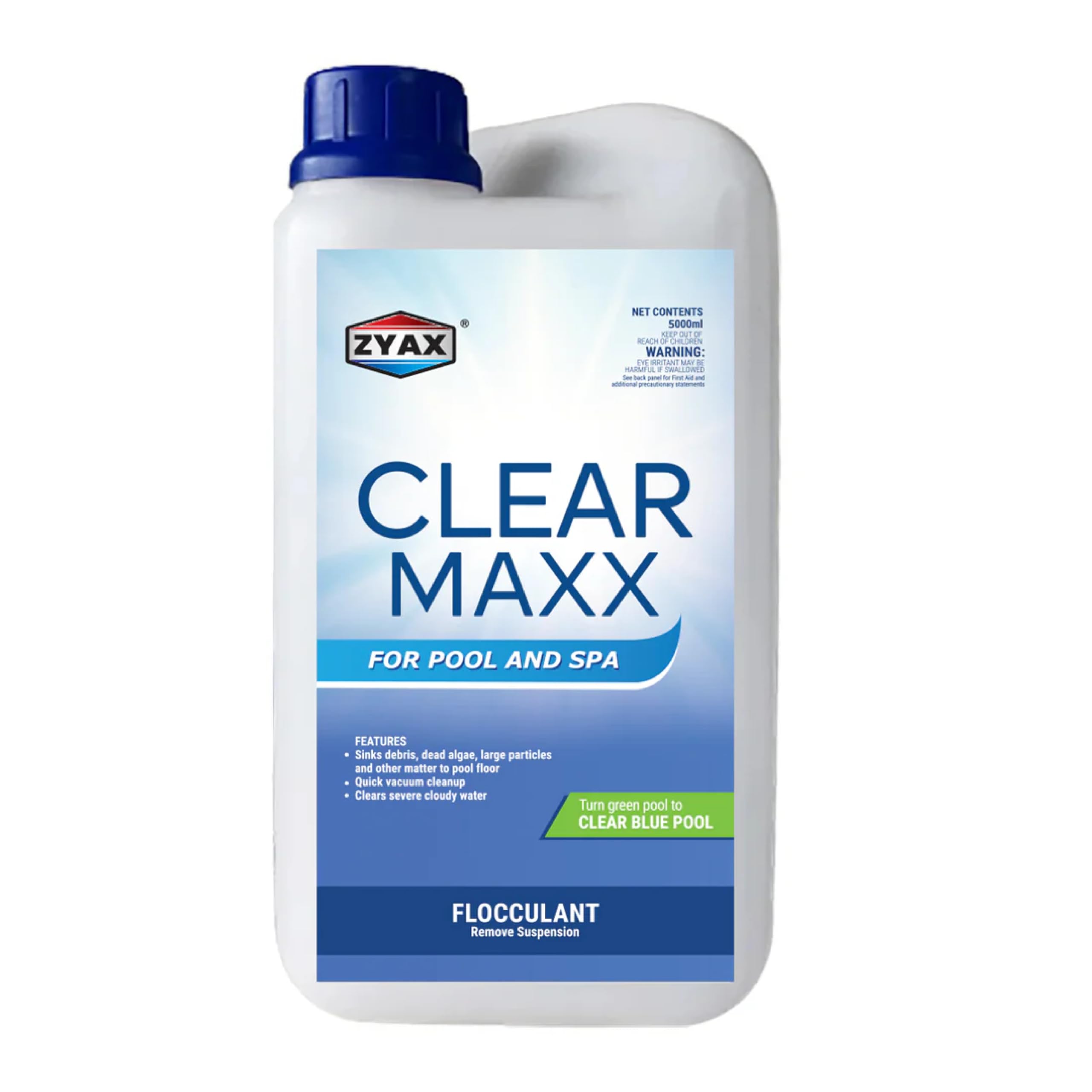 ZYAX Clear Maxx - 5 Litre Green Pool Water Correction | Quick & Effective Action | Compatible with Saltwater Systems | Ideal for Sand & DE Filters |-image-12