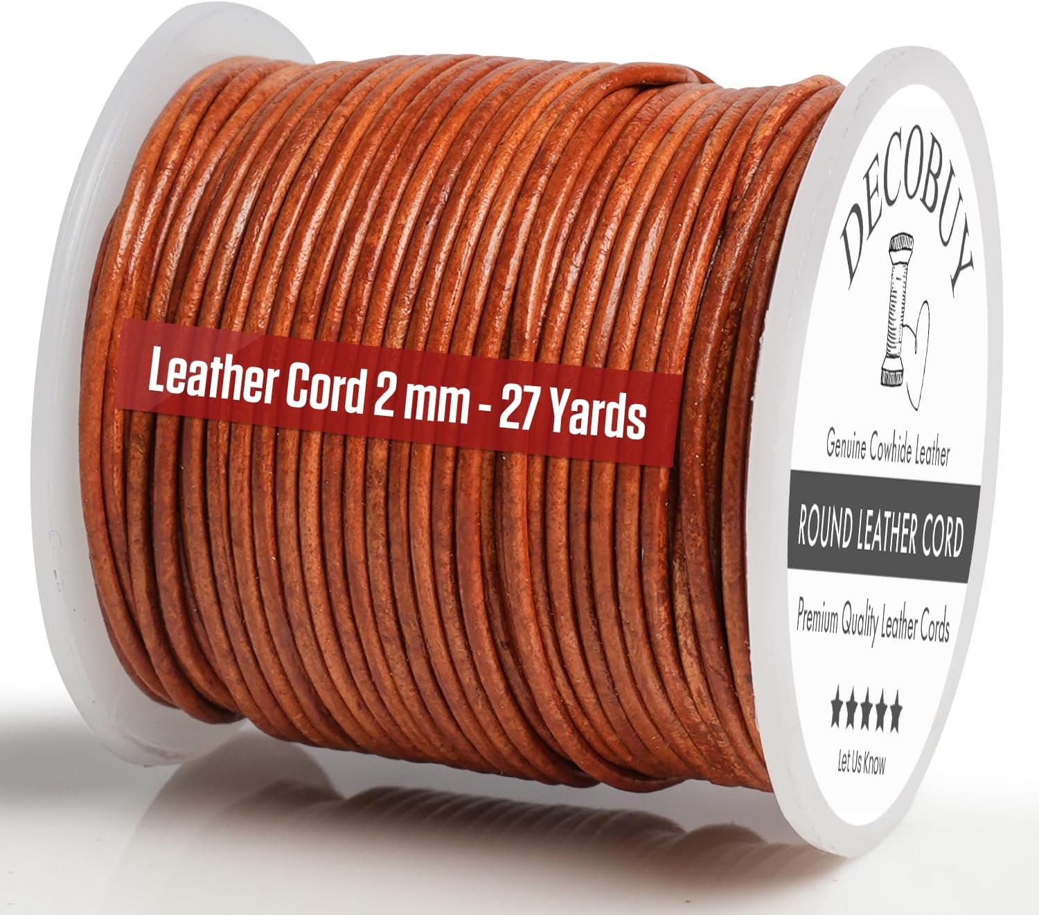 Amazon.com: 2mm Genuine Leather Cord for Jewelry Making – 21 Yards of ...