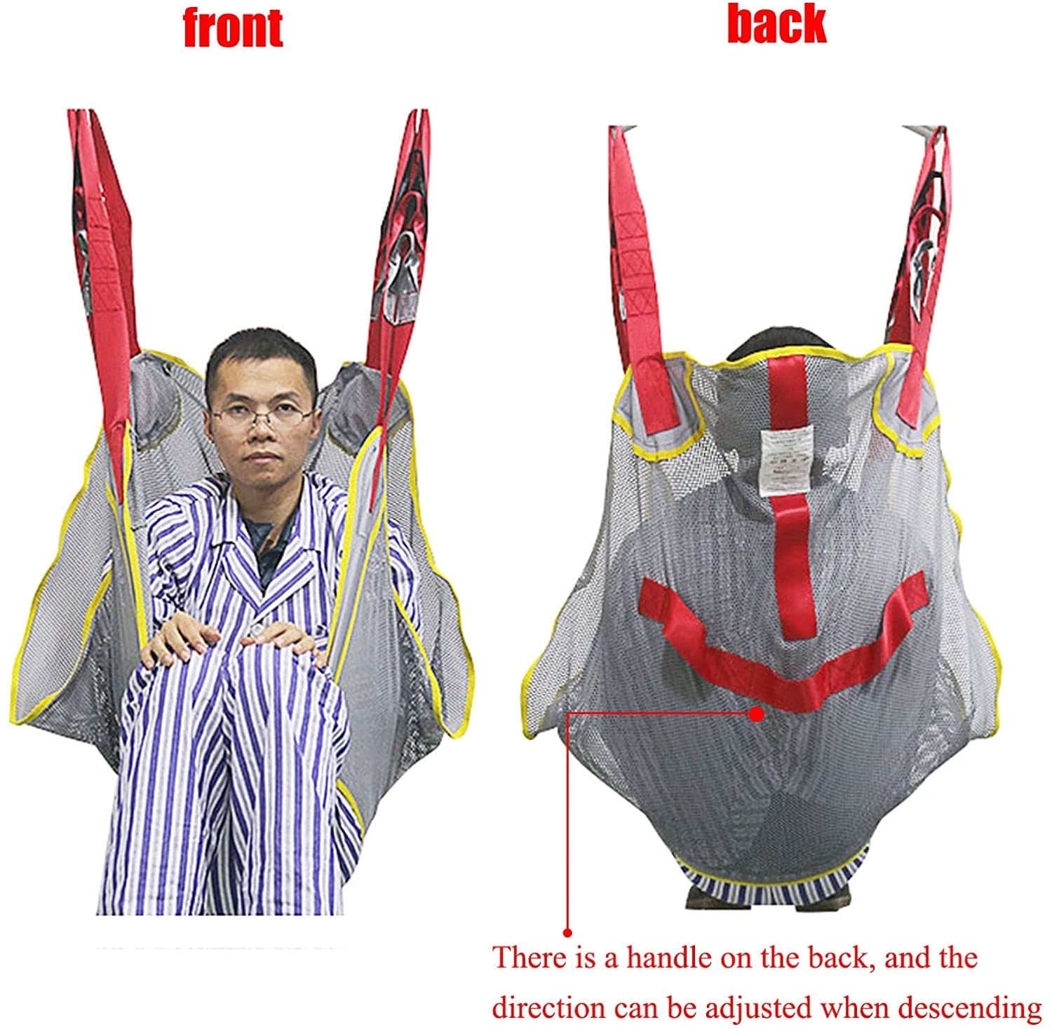 Arnés Elevación Paciente De Cuerpo Completo, Eslinga Elevación con Accesorios De Bucle,para Personas Mayores Discapacitadas Pacientes De Cuerpo Entero Ayudas Caminar Large