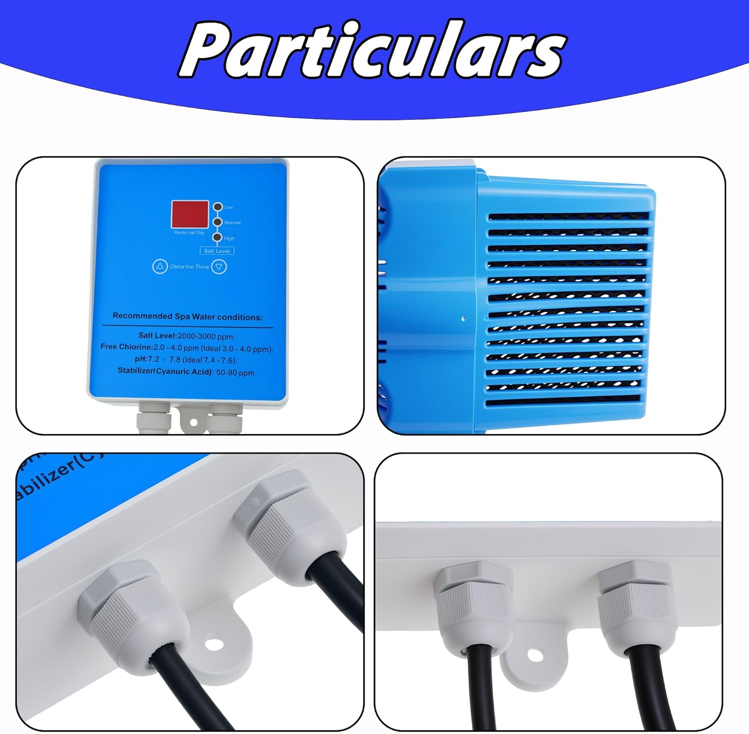 Salt Chlorine Generator Kit for Hot Tubs & Swim Spas - Up to 2000 Gallons, Easy Install Low-Salt Chlorination System