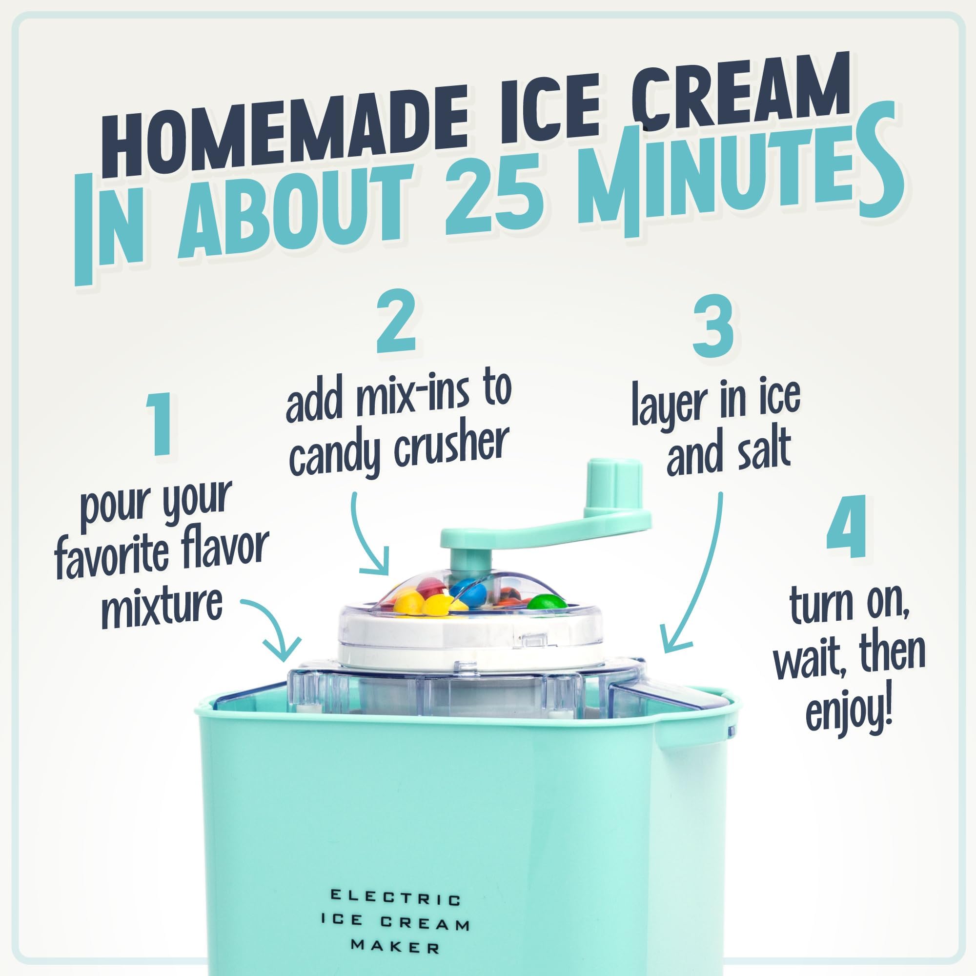 Nostalgia - Electric refrigerator with candy crusher