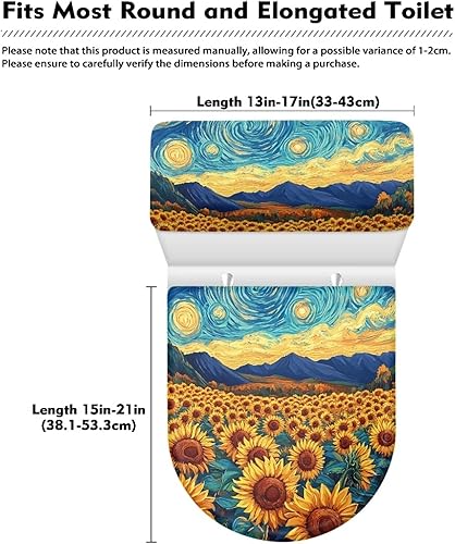 Vista 137 de Fundas antideslizantes para tapa de inodoro y tanque del Día de San Patricio, fundas elásticas para tapa de inodoro, accesorios de decoración de St.