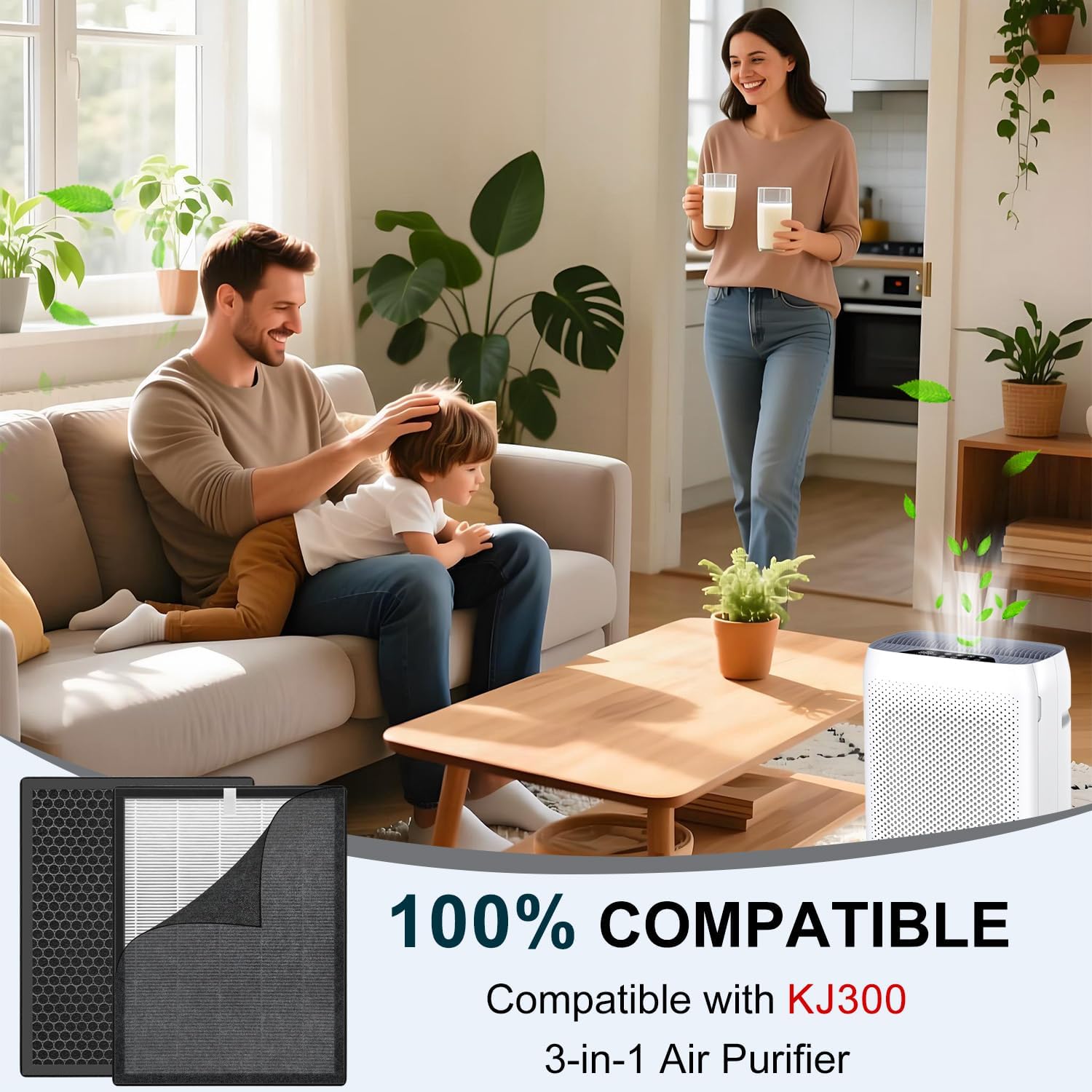 Replacemet Filter for Air Purifier,Compatible with VEWIOR KJ300 Air Purifiers (2Pack) - Image 5