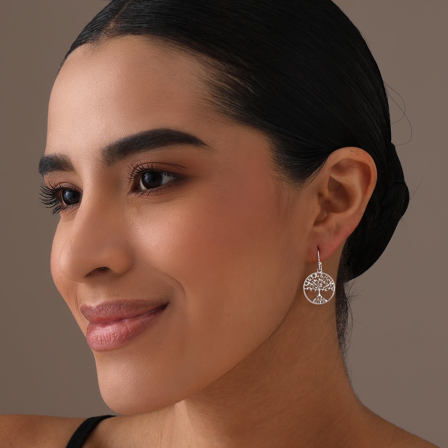 LeCalla Sterling Silver Dangle Earrings for Women | 925 Sterling Silver Long Interlocked Handmade Textured Drop Earring for Women