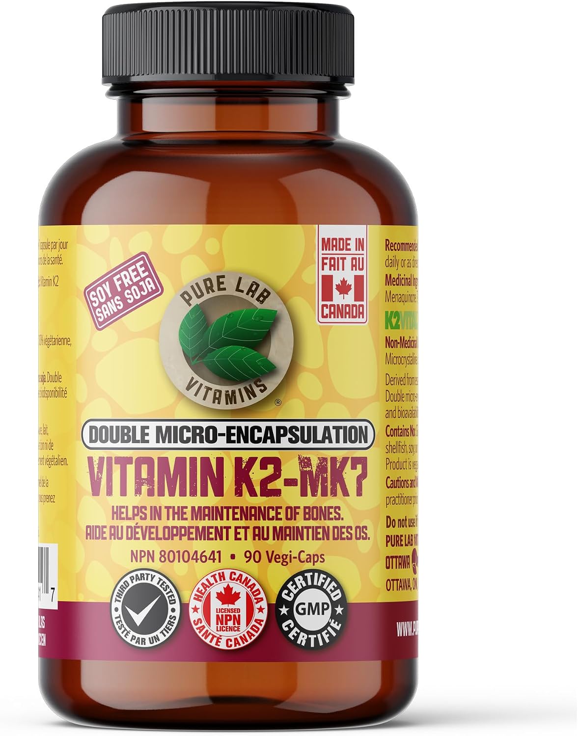 Pure Lab Vitamins Vitamin K2-MK7-90 Vegi-caps