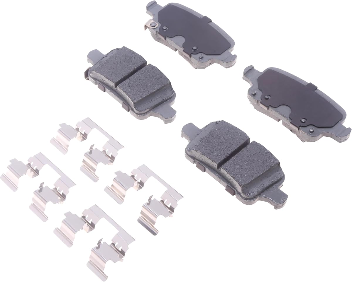 Silver 14D1857CHF1 (19430438) Ceramic Rear Disc Brake Pad Set with Clips