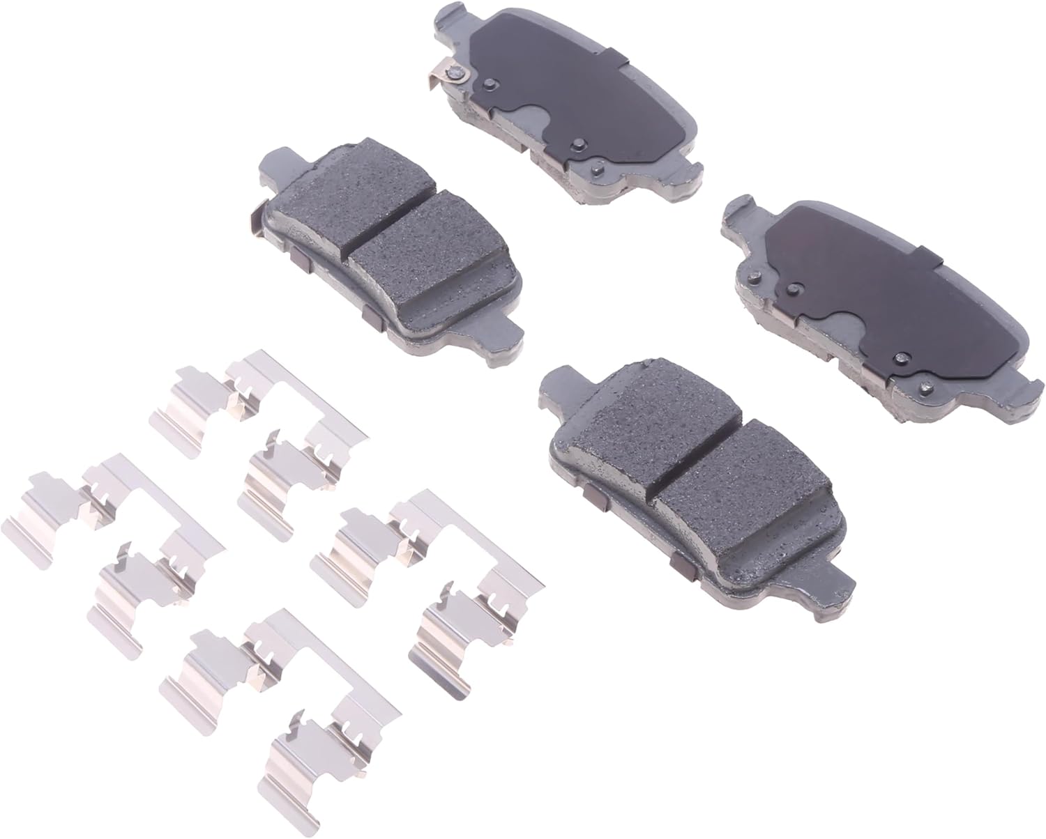 ACDelco Silver 14D1857CHF1 (19430438) Ceramic Rear Disc Brake Pad Set with Clips
