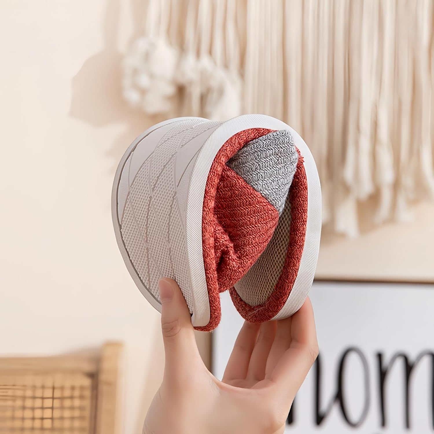 Japanese Style Open Toe Slippers Cotton Linen Indoor House Shoes For Men And Women Breathable Lightweight Washable Onsen Sandals Comfy Bedroom Floor Summer Home Footwear