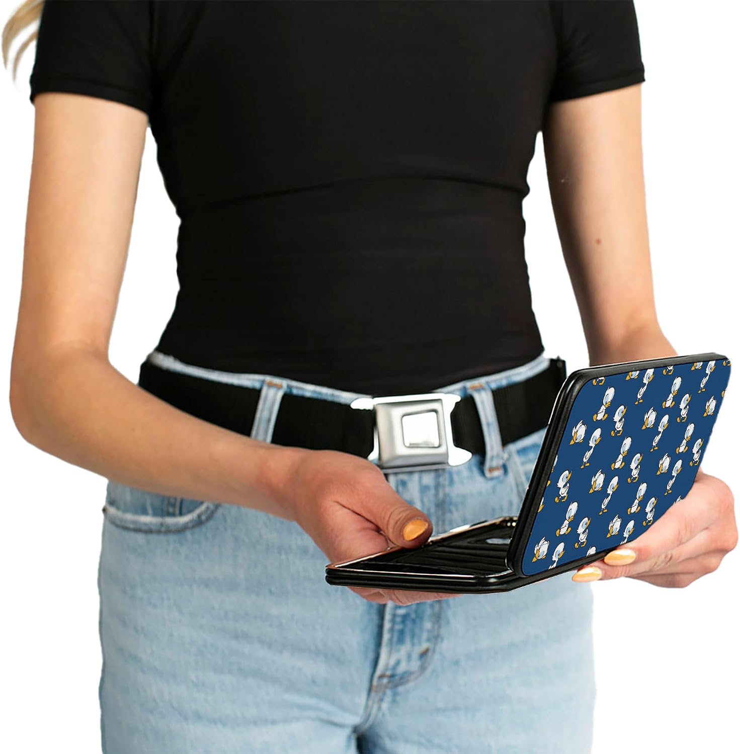 Buckle-Down Women's Hinge Wallet-Lilo & Stitch, 7" x 4"