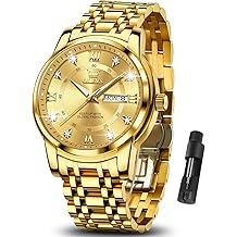 Classic Men Watches with Date,Stainless Steel Man Watch with Date, Bussiness Watches for Men,Luminous Quartz Mens Watches Black/White/Blue/Gold, Waterproof Male Watch with Week