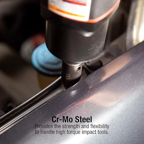 Miniatura 4 de SUNEX TOOLS 2698 Juego de llaves de impacto maestro SAE de 12 puntos con accionamiento de 1/2 pulgadas, 39 piezas